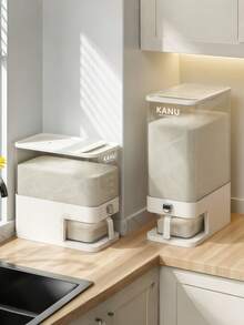 Rice Dispenser With Measuring Cup & Fresh-Keeping Box - Ideal Grain Dispenser & Storage Container For Home Pantry - Keep Rice/Soybeans/Sugar Fresh And Moisture-Proof - Rice Bucket For Kitchen