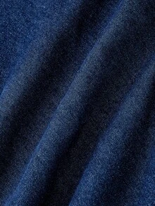 Sweetra Women's Fashion Commuter Umbrella Pleated Denim Skirt - Blue - View 4