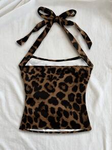 Soleia 女士度假露背白色针织纹理修身吊带背心，适合夏季 - 彩色 - 查看 2