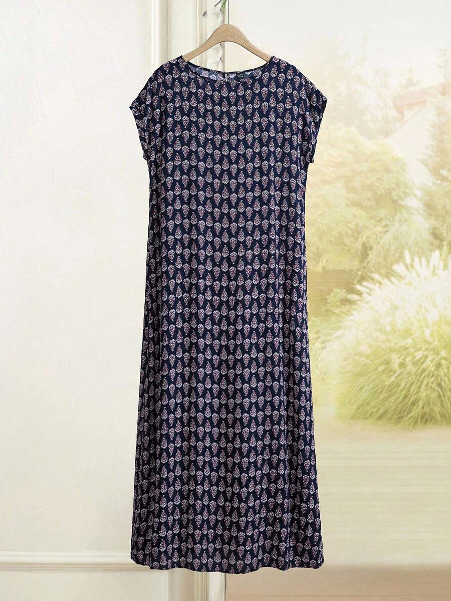 EMERY ROSE Allover Print Tunic Dress - Multicolor - View 1