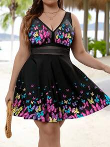 Swim Lushoire 2025 Duży drukowany kostium kąpielowy typu tankini