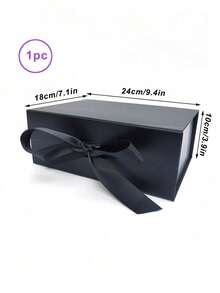 Collapsible Thick Hard Cardboard Gift Boxes For Presents Packaging, Rectangle Box  Closure With Ribbon For Groomsman Proposal Box, Wedding, Christmas, Halloween, Birthday Gift Packaging,School Supplies,Back To School - Multicolor - View 25