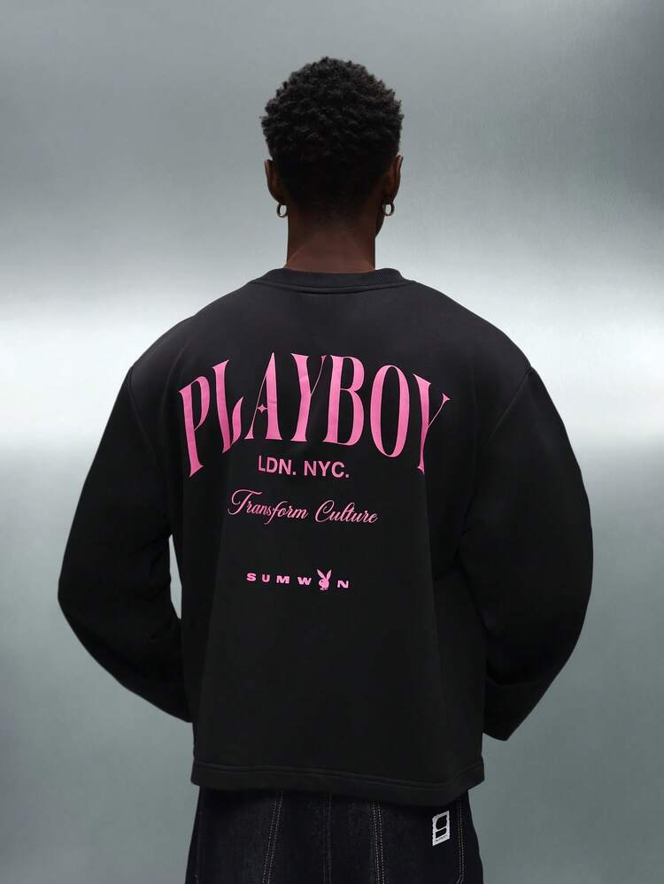 PLAYBOY X SUMWON Sudadera corta con estampado de logotipo