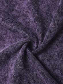 Manfinity EMRG Men's Casual Washed Drawstring Waist Sweatpants - Purple - View 7