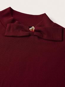 Ellevyn 大码酒红色领结针织上衣和粗花呢亮片格子迷你裙两件套，圣诞节两件套，针织迷你裙两件套，新年装，圣诞装 - 彩色 - 查看 12