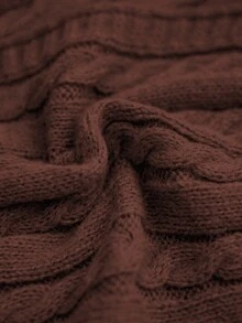 EMERY ROSE Vestido de mujer elegante con cintura ceñida y abertura larga - Marrón Chocolate - Ver 7