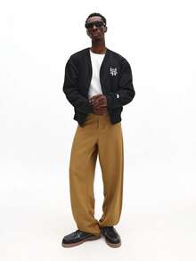 SUMWON Jersey Button Front Cardigan Jacket With Relaxed Fit For Casual Everyday Wear - Black - View 1