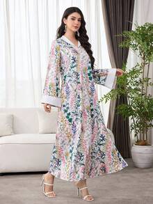 SHEIN Najma 优雅、奢华、优雅的女士宽松连衣裙 - 彩色 - 查看 3