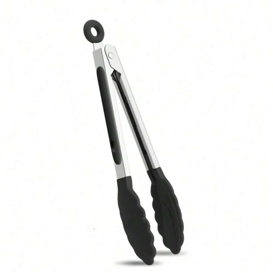1 pieza Pinzas de cocina de acero inoxidable de alta calidad con grifo de nailon - Multicolor - Ver 1