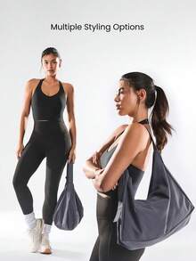 GLOWMODE 17L Unadjustable Textured Water-Resistant Shoulder Bag Fall Winter - 淺灰色 - 查看 3