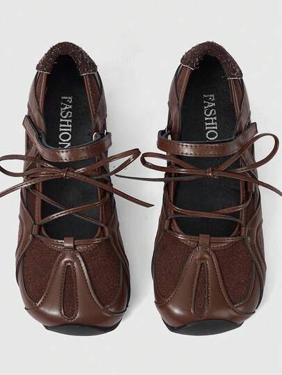 Grunge Punk Women's Black Ballet Flats Lace-Up Soft Bottom Loafers, Mary Jane Oxfords, JK Uniform Shoes, Platform & Thick Sole Pumps