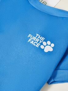 PETSIN 1 宠物狗/猫多功能海军蓝休闲时尚印花圆领运动衫 - 海藍色 - 查看 4