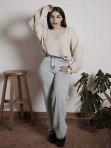 Lupita Cardoza Pull à manches longues minimaliste avec décoration en nœud pour femme, tenue d'hiver décontractée pour tous les jours. Vêtements d'hiver pour femmes, Top à manches longues - Nude - Voir 6