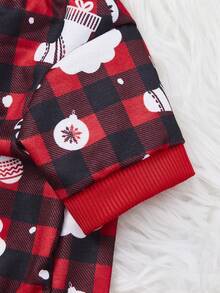 PETSIN 1件圣诞老人圣诞袜铃铛格子宠物圣诞亲肤透气宠物服装 - 彩色 - 查看 5