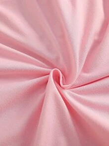 2pcs Girls Cute Casual Heart Print Long Sleeve Top And Pants Pajama Set