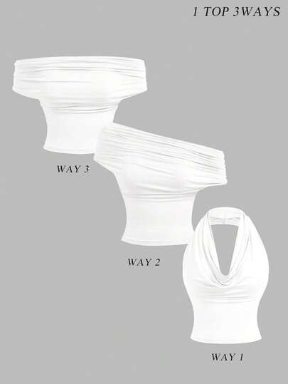 SHEIN MOD 女式纯色简约百搭三穿时尚吊带背心