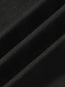 ROMWE MEN Street Life Men's Crew Neck Long Sleeve Versatile Religious Creative Graphic Print Pullover Sweatshirt - Black - View 4