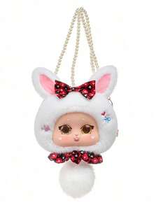 Alice In Wonderland Vinyl Bag - Doll-Style Backpack With Pearl Chain, Kawaii Purse For Girls