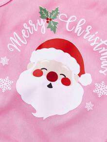 PETSIN 1 pieza Chaleco para mascota con estampado de carta de Papá Noel, color rosa, ropa para mascotas transpirable y amigable con la piel para Navidad - Rosa - Ver 5