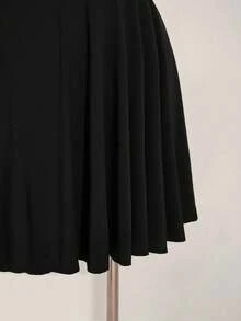 SHEIN ICON Black A-Line Mini Dress With Flounce Sleeves And Ruffle Hem For Fall Black Dress Fall,Wedding Guest Dress Women - Black - View 5