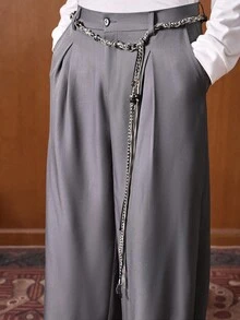 SWAVVY Quần âu nam trơn màu - Màu be - Xem 5