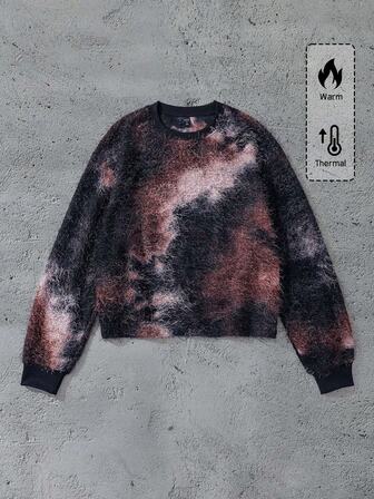 Grunge Punk Sudadera de manga larga desgastada para hombre, ajuste holgado y corto de estilo punk, otoño e invierno