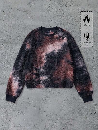 Goth Sudadera de manga larga desgastada para hombre, ajuste holgado y corto de estilo punk, otoño e invierno