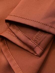 DAZY 女士缎面吊带裙、长款睡袍 - 紅色 - 查看 9