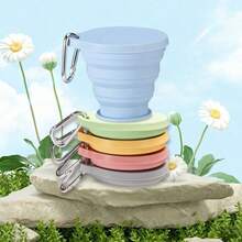 1件装可折叠水杯便携式母婴硅胶耐高温杯子可伸缩压缩迷你旅行杯 - 彩色 - 查看 6