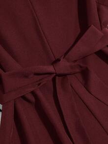 GlowEve CURVE Bộ 2 áo không tay cỡ lớn và quần ống rộng xếp ly thoải mái cho nữ - Màu Đỏ Sâu - Xem 5