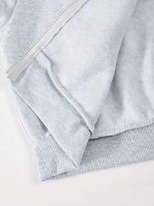 Sparklyn 2 件套青少年女孩休闲拉链连帽衫和宽松阔腿裤套装，字母印花，休闲街头风格，适合秋冬季