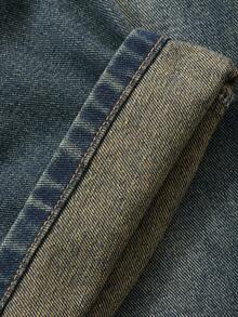 DAZY Young Boy Casual Everyday Commute Versatile Elastic Waist Loose Wide-Leg Jeans