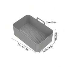 1pc Non-Stick Air Fryer Silicone Liners Rectangular, Reusable Baking Tray Basket Insert For Foodi Dual Airfryer Pot Replacement Easy Cleaning, Baking Tools, Kitchen Gadgets, Kitchen Accessories - Multicolor - View 11