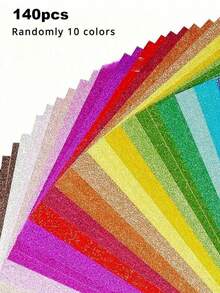 100pcs/40pcs/20pcs 5.91*5.91in Sparkling Glitter Paper, Easter Handmade Premium Paper, Perfect For Crafting And DIY Projects, Great For Making Glitter Paper, Scrapbook Supplies, 128GSM - Glitter Cardstock - View 15