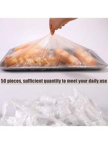 SHEIN 50/10 pezzi di copertura antipolvere per vassoio di torte (la lunghezza totale di A+B deve essere inferiore a 70 cm/27,6 pollici), copertura per alimenti per feste, accessori per la stanza delle torte da forno, utensili da cucina per la conservazione degli alimenti, copertura per frutta, verdura e pane