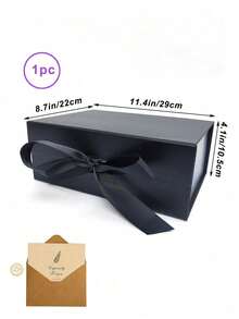 Collapsible Thick Hard Cardboard Gift Boxes For Presents Packaging, Rectangle Box  Closure With Ribbon For Groomsman Proposal Box, Wedding, Christmas, Halloween, Birthday Gift Packaging,School Supplies,Back To School - Multicolor - View 32