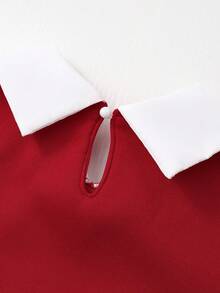 SHEIN 女童 2 合 1 领运动衫和迷你裙套装