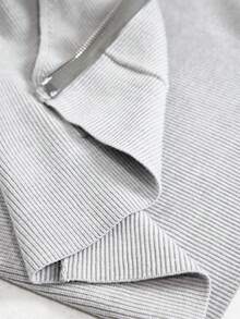 Eassivo Eassivo 休闲常规宽松长袖连帽卫衣 - 灰色 - 查看 7