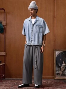 SWAVVY Quần âu nam trơn màu - Màu be - Xem 6