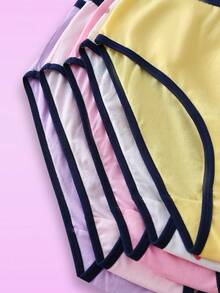 5pcs/Pack Cute Heart Print Soft & Skin-Friendly Colorful Girls' Panties - Multicolor - View 5