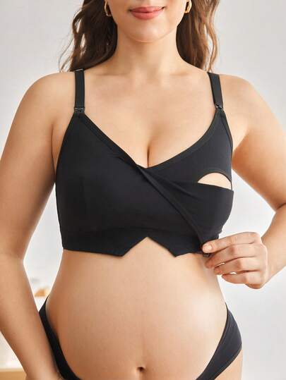 BloomMama Soutien-gorge de maternité et d'allaitement grande taille à attache frontale, confortable et décontracté, convient à la grossesse et au post-partum, chic et confortable pour l'automne
