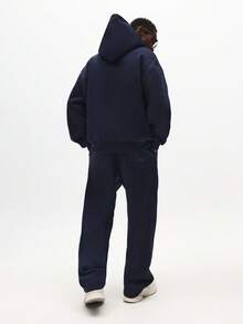 SUMWON Overhead Hoodie And Jogger Co-Ord Set State Of The Art Textured Navy Lounge Wear - Royal Blue - View 2