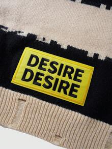 ROMWE MEN Goth Herren Pullover mit Totenkopf- und Spinnen-Muster, Rundhals-Ausschnitt, Langarm-Oberteil