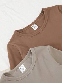SHEIN Playful Pals 4 Áo thun dài tay All-Matchc cho bé trai sơ sinh/trẻ mới biết đi - Nhiều màu sắc, mềm mại & thoải mái, đa năng! Thiết yếu cho trang phục thường ngày - Nhiều màu - Xem 8