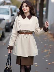 SHEIN Teen GirlCasual Hooded Fleece Jacket, Daily Wear