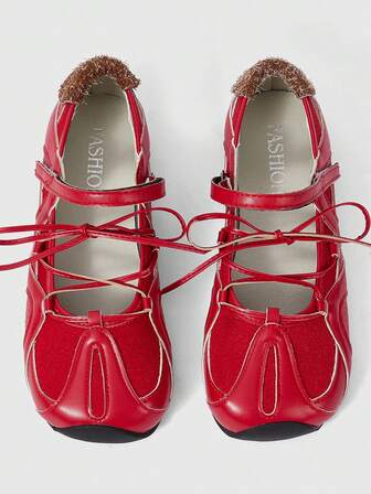 Grunge Punk Women's Black Ballet Flats Lace-Up Soft Bottom Loafers, Mary Jane Oxfords, JK Uniform Shoes, Platform & Thick Sole Pumps