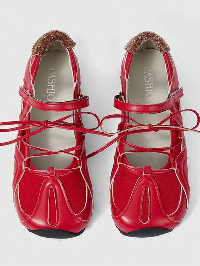 Grunge Punk Women's Black Ballet Flats Lace-Up Soft Bottom Loafers, Mary Jane Oxfords, JK Uniform Shoes, Platform & Thick Sole Pumps