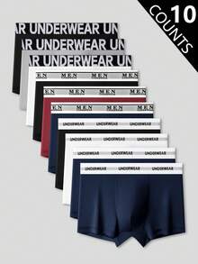 Men's Letter Waistband Casual Comfortable Boxer Briefs