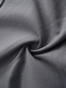 Rosumi Damen Große Größen einfarbige Hose mit Taschen, plissiert, weites Bein, lässig - Grau - Übersicht 7
