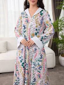 SHEIN Najma 优雅、奢华、优雅的女士宽松连衣裙 - 彩色 - 查看 6